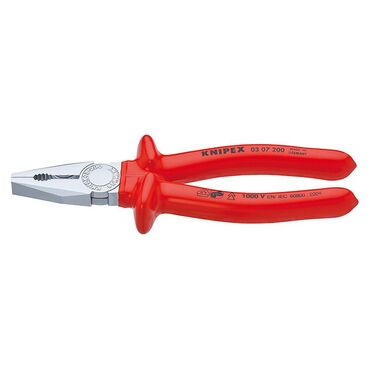 Combination pliers chrome-plated with submersion insulation, VDE-tested type 03 07